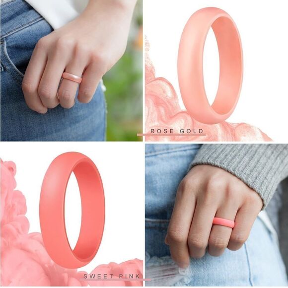 Silicone Wedding Bands Pack of 7 - Picture 3 of 5